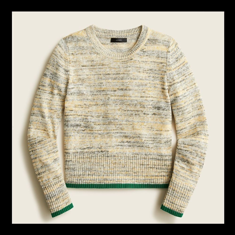 J Crew Space Dye Crewneck Sweater NWT